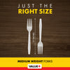 CLR - Value+ - Medium Heavy - Plastic Fork - White - Retail Pack - RP1101