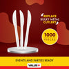 CLR - Value+ - Medium Heavy - Plastic Knife - White - Retail Pack - RP1102