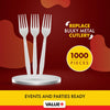 CLR - Value+ - Medium Heavy - Plastic Fork - White - Retail Pack - RP1101