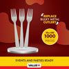 Value+ - Heavy - Plastic Forks - White - Retail Pack - RP2001