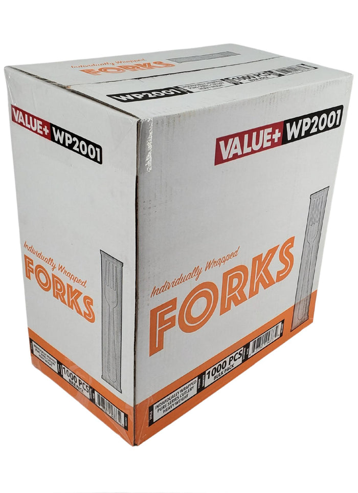 Plastic Forks Heavy - White - Ind. Wrapped - WP2001