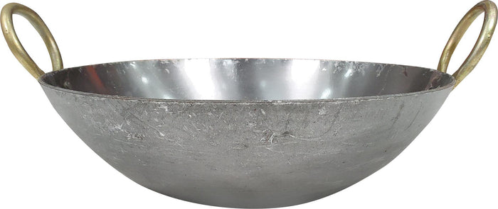 Iron Wok (Kadai) - Flat Bottom #11 (28cm)