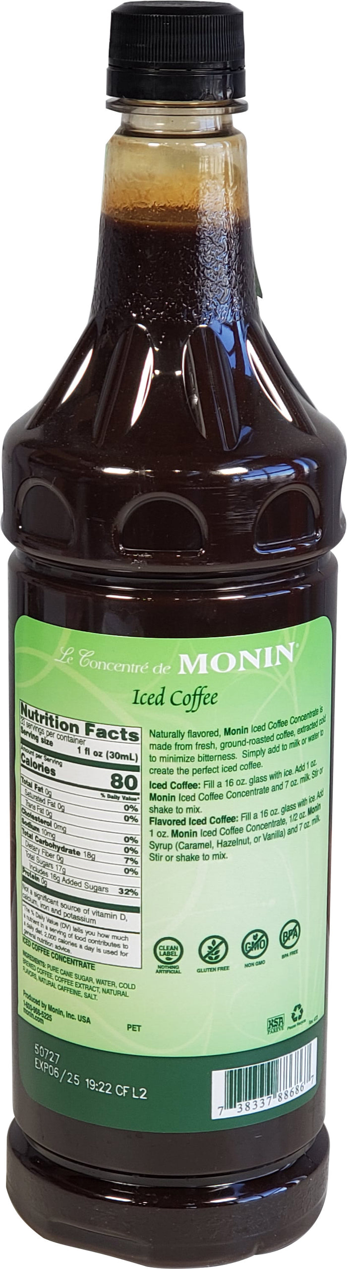 Monin - Iced Coffee Concentrate – Sweetened – Syrup