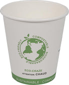 Eco-Craze - 10oz PLA Single Wall Hot Paper Cup