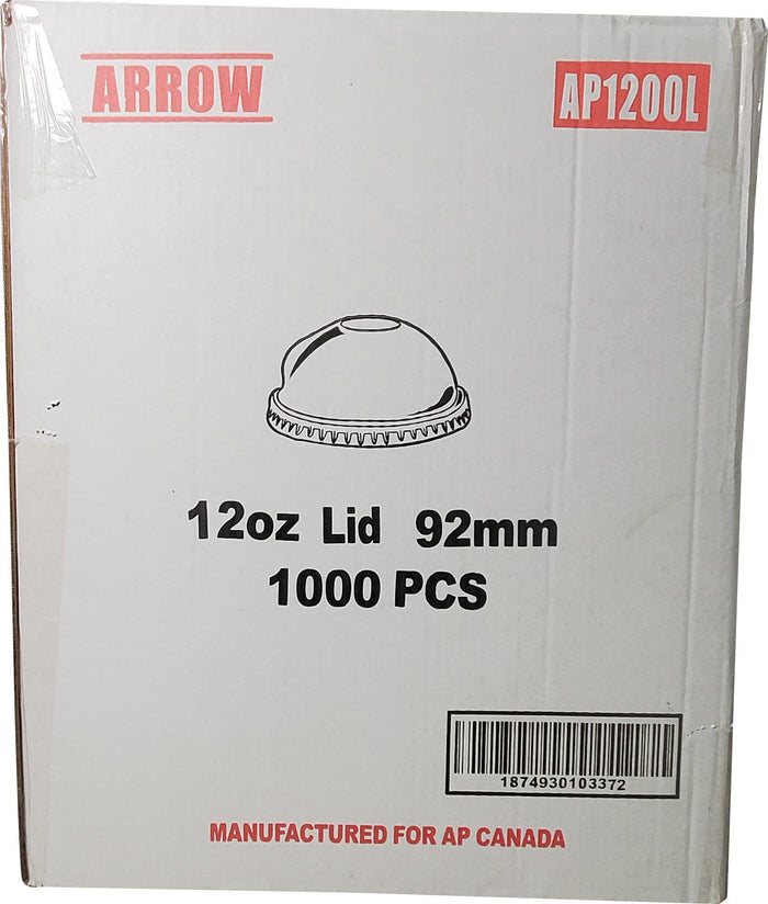 SO - Arrow - 92 MM Dome lids for 12 oz Plastic Cups