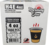 Morning Dew - 4 oz Hot Paper Cups - Ebony Print - H4E