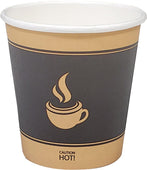 Morning Dew - 4 oz Hot Paper Cups - Ebony Print - H4E