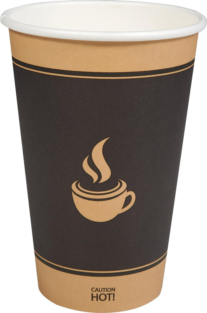 Morning Dew/Maple - 16 oz Hot Paper Cup - Ebony Print - H16E