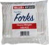 Value+ - Heavy - Plastic Forks - White - Retail Pack - RP2001