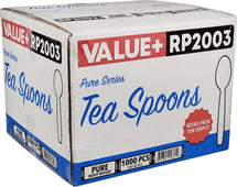 Value+ - Heavy - Plastic Tea Spoons - White - Retail Pack - RP2003