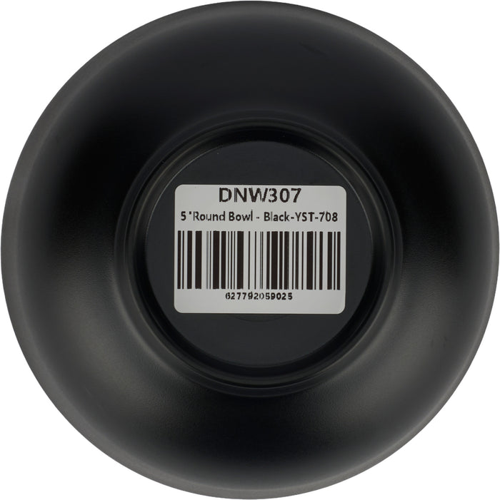 Melamine Round Bowl - Black - 5