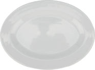 Melamine White Plate - Wide Rim - Oval 10