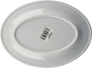 Melamine White Plate - Wide Rim - Oval 10