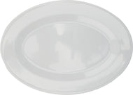 Melamine White Plate - Wide Rim - Oval 12