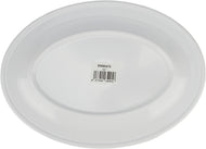 Melamine White Plate - Wide Rim - Oval 12
