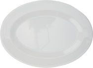 Melamine White Plate - Wide Rim - Oval 14