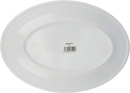 Melamine White Plate - Wide Rim - Oval 14