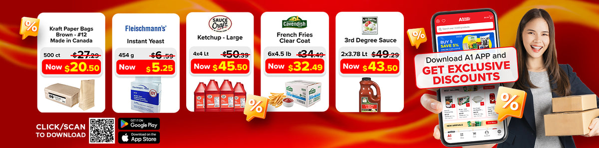 Download the A1 Cash and Carry App for Exclusive Weekly Deals
