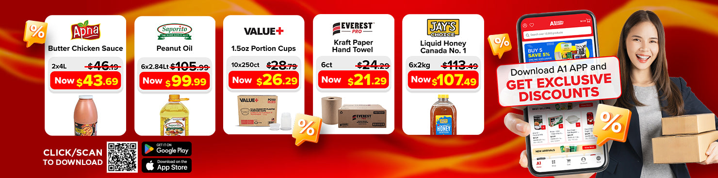 Download the A1 Cash and Carry App for Exclusive Weekly Deals