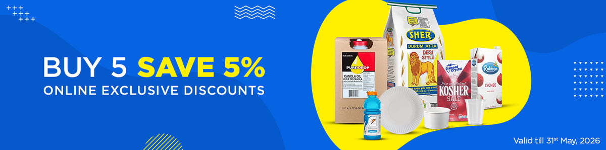 A1 Cash and Carry Monthly Online Exclusive: Buy 5 Save 5% Deals