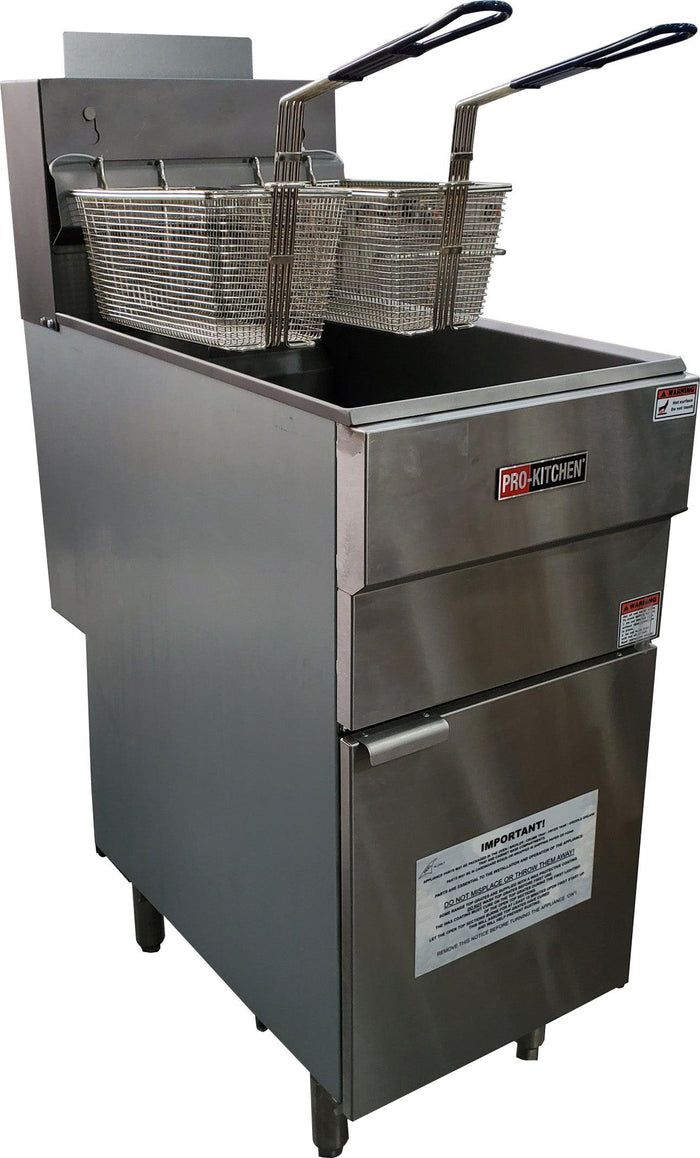 Pro-Kitchen - Gas Deep Fryer - 120k BTU, 45lbs - GF120N