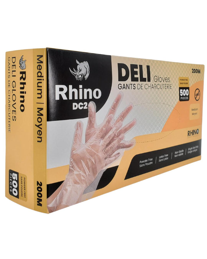 Rhino - DC2 - Clear Deli Gloves - Medium - 200M