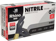 Rhino - NX9 - Black Nitrile Gloves - PF - Large - 900L