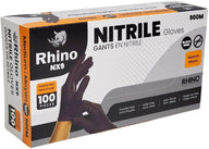 Rhino - NX9 - Black Nitrile Gloves - PF - Medium - 900M