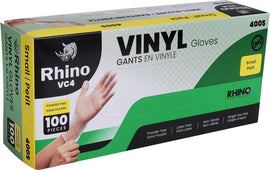 Rhino - VC4 - Clear Vinyl Gloves - Small - 400S