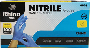 CLR - Rhino - NB6 - Blue Nitrile Gloves - Small - 600S