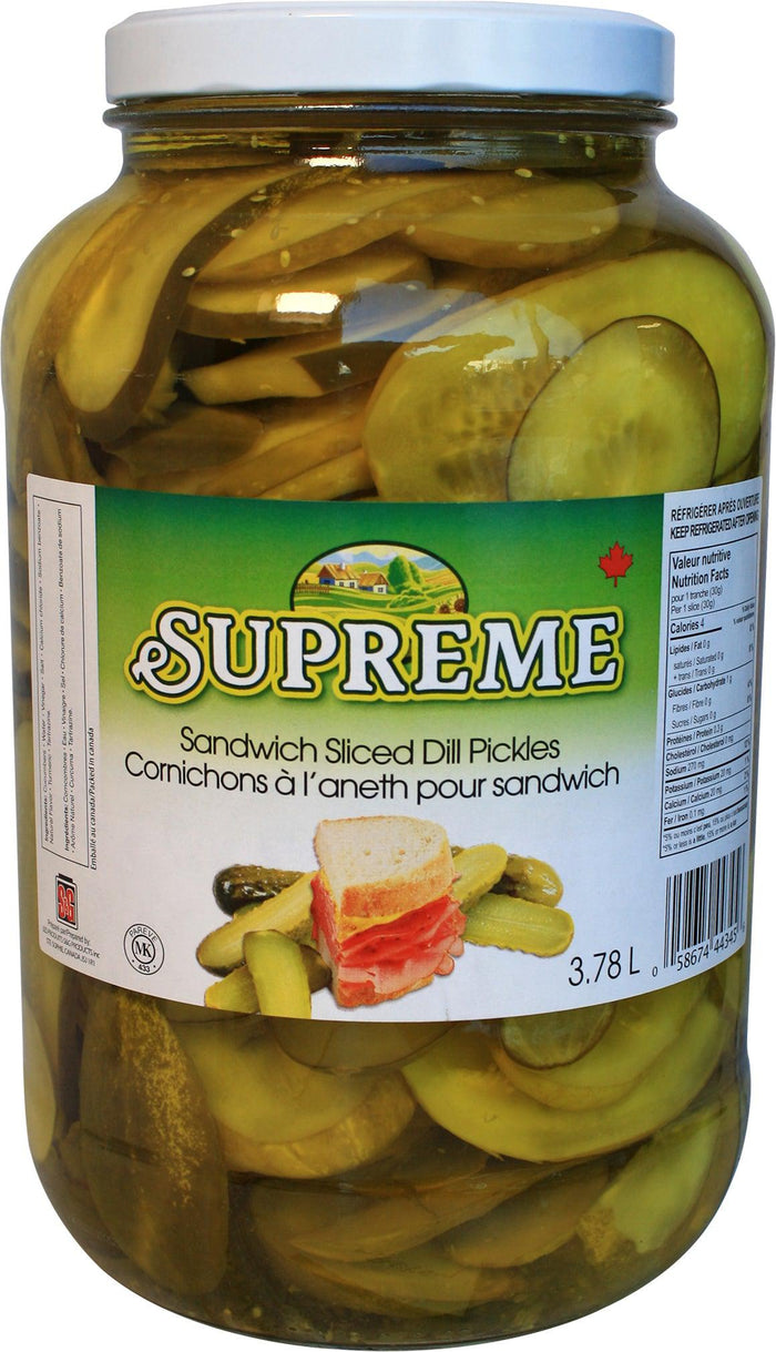 Supreme - Dill Pickles - Sliced - for Sandwich