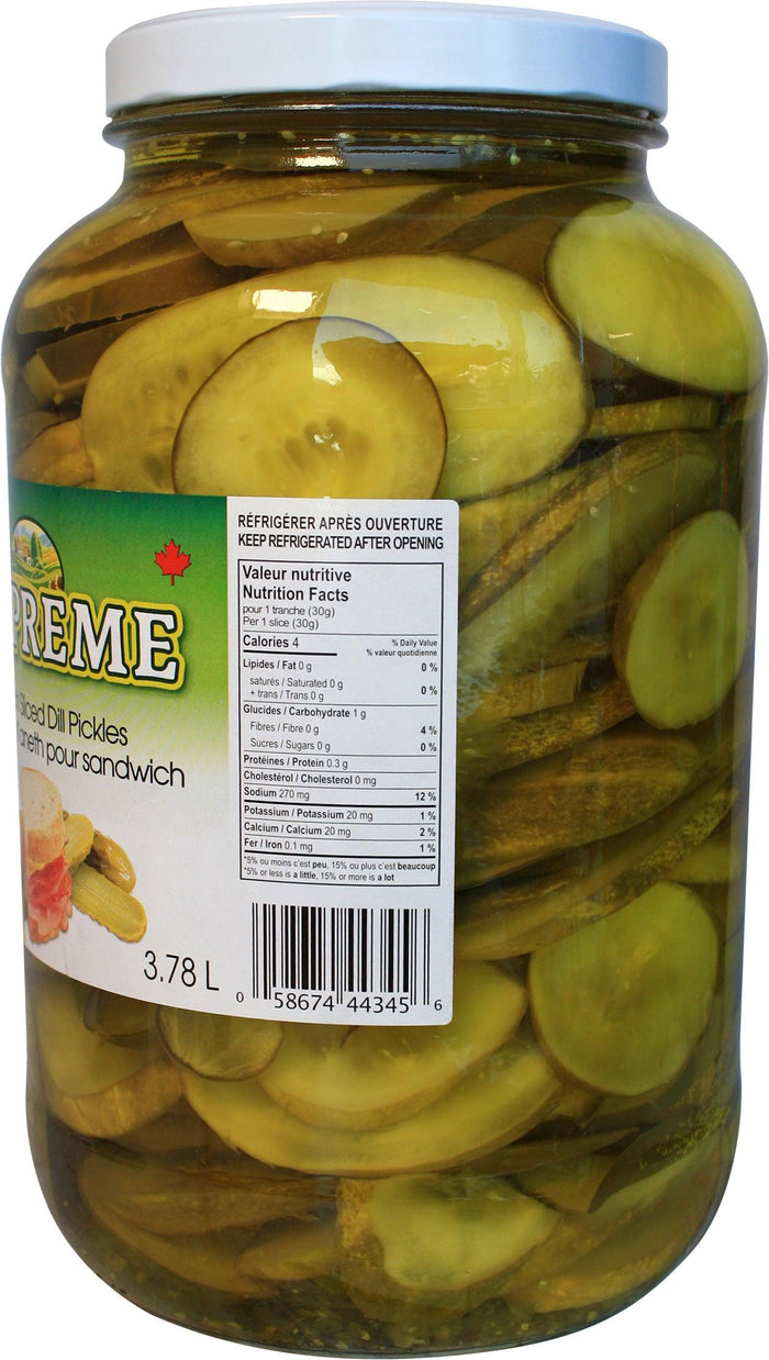 Supreme - Dill Pickles - Sliced - for Sandwich