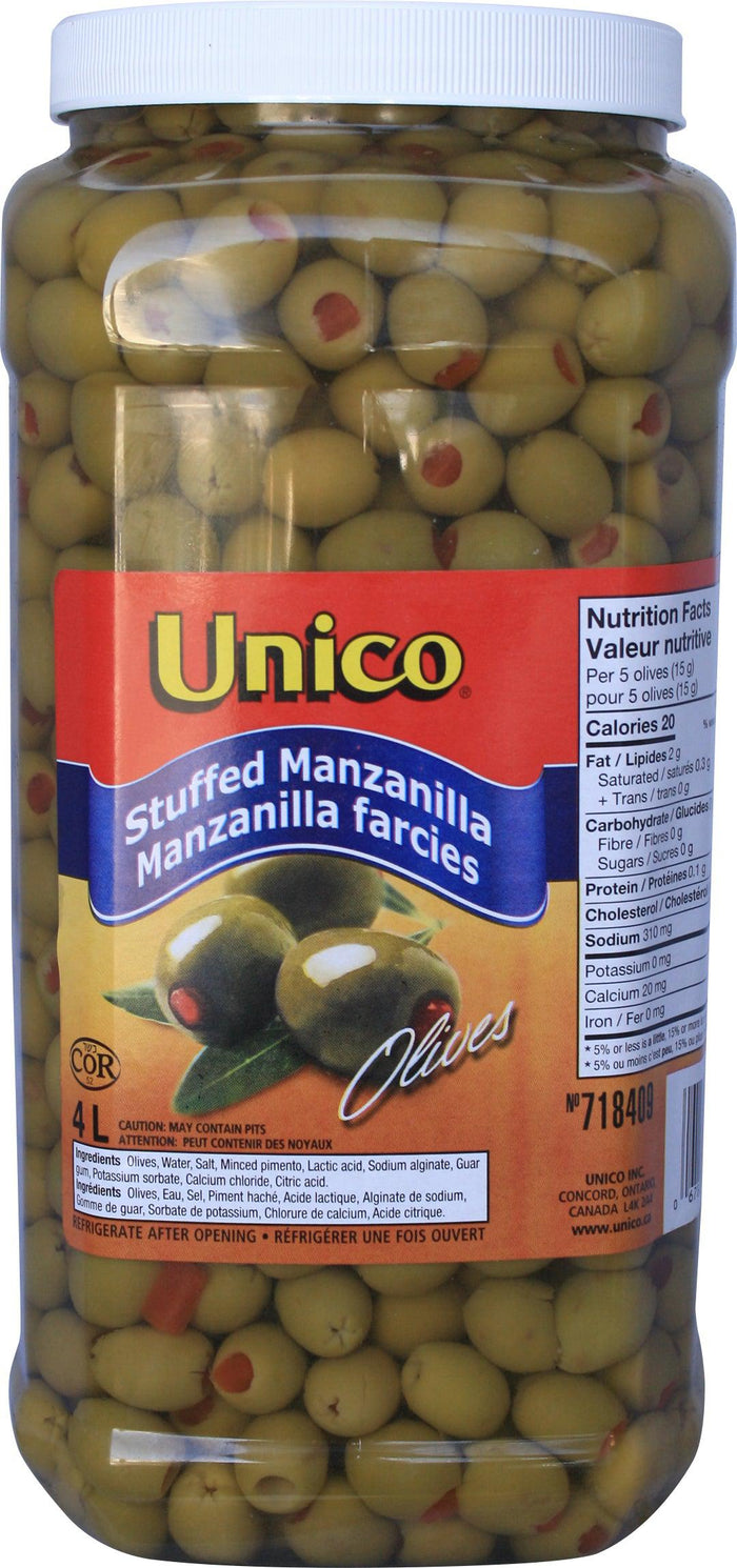 Unico - Olives - Manzanilla - Stuffed - 4 Lt