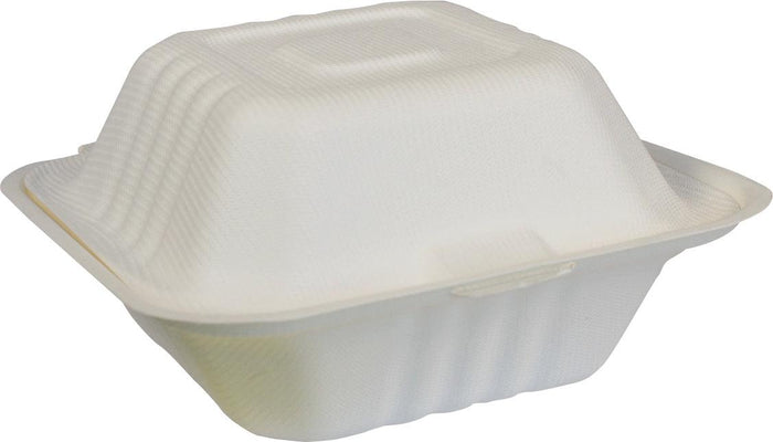 Stock Your Home 6 x 6 Clamshell Takeout Box (50 Count) - Foam Containe