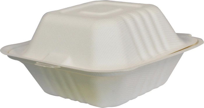 Stock Your Home 6 x 6 Clamshell Takeout Box (50 Count) - Foam Containers  for Food - Small to Go Containers - Insulated Styrofoam Containers for  Food