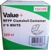 Eco-Craze MFPP Clamshell Container 6x6x2.6