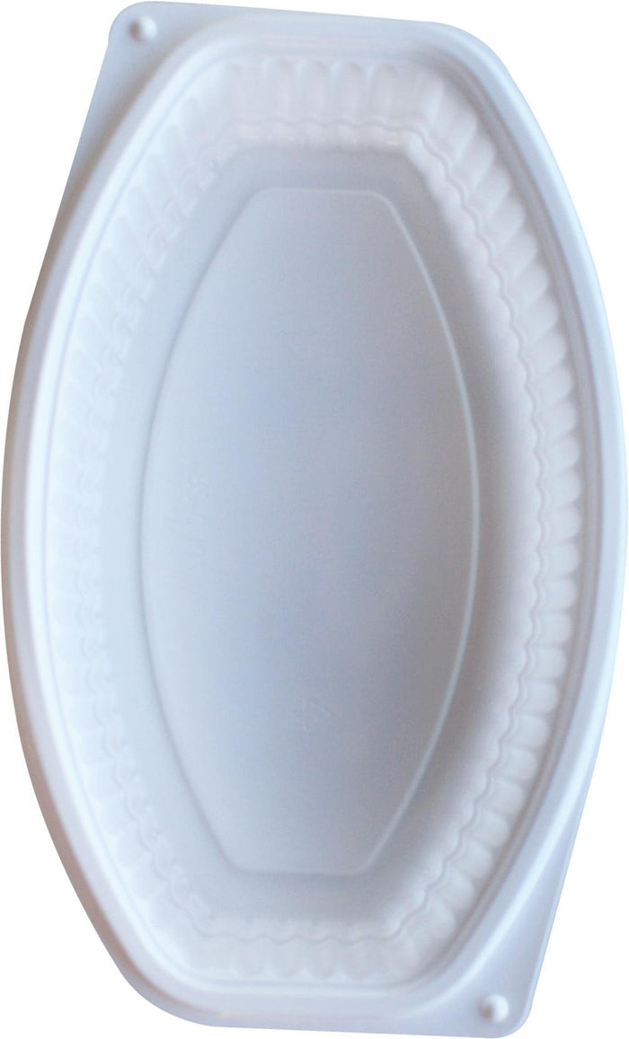 Value+ - PP7000-28WC - Oval Container - 28oz - White w/Clear Lid
