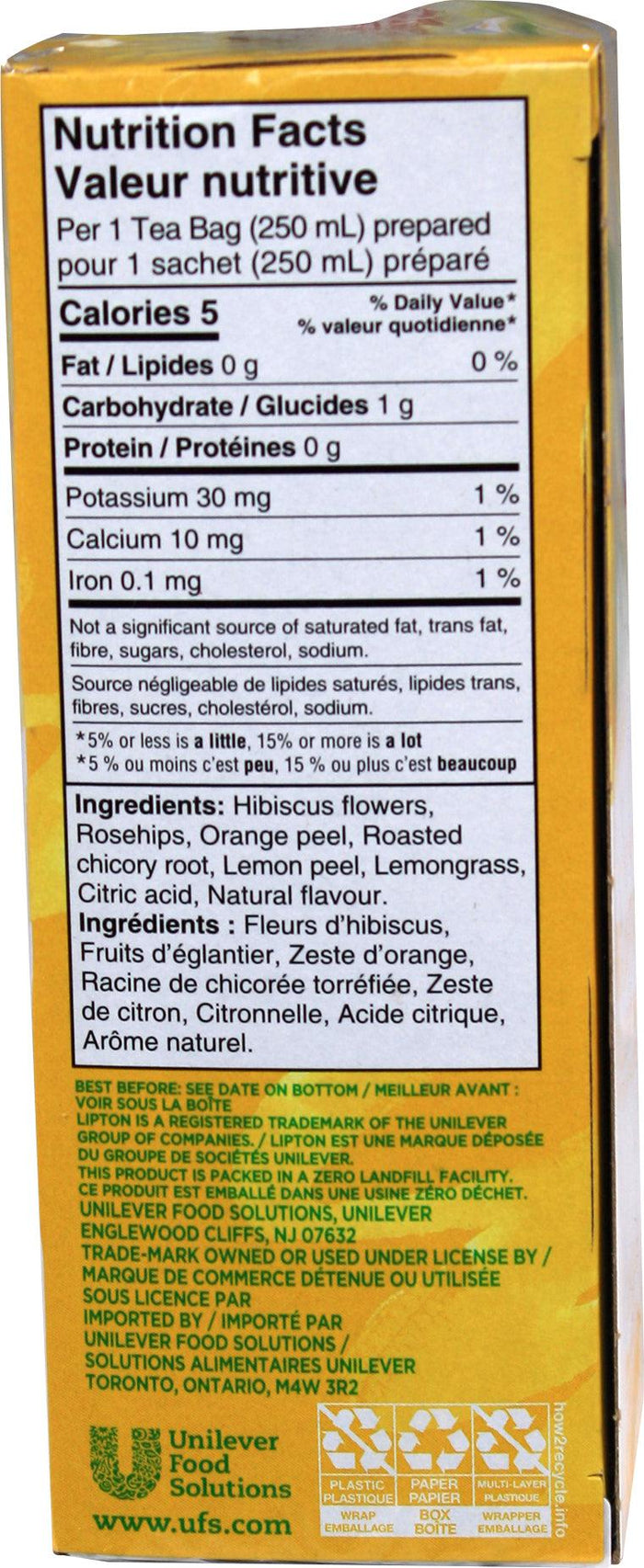 Lipton - Tea Bags - Lemon Herbal