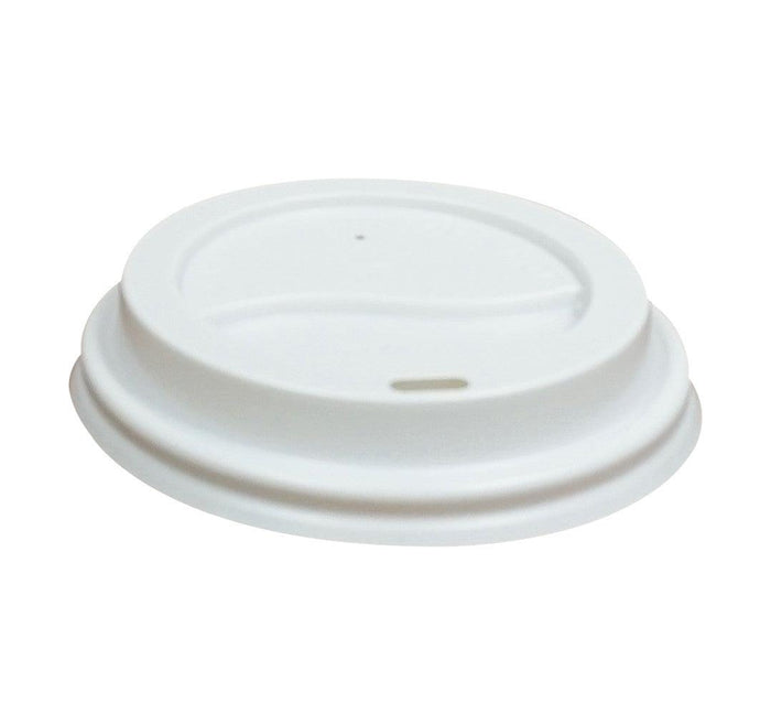 Morning Dew - Dome Sip Lid for 8 oz Tall Hot Paper Cups - White - 8DL-W