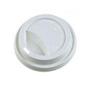 Morning Dew - Dome Sip Lid for 10-24 oz Hot Paper Cups - White - 10DL-W