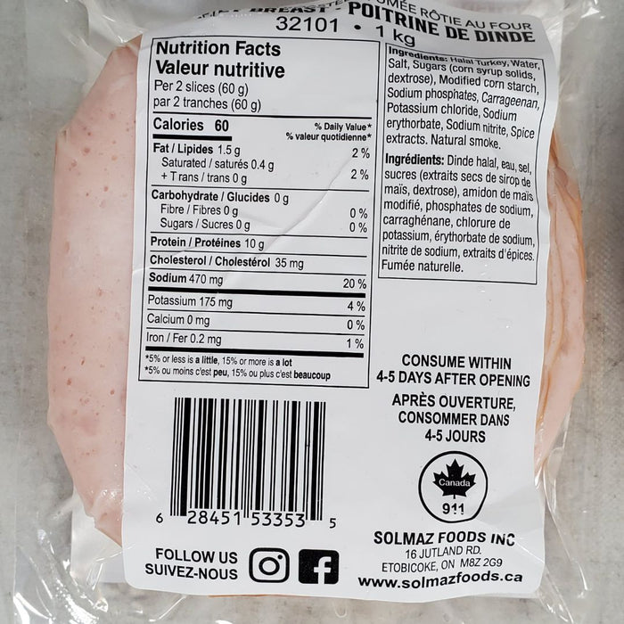 Fresh Deli - Solmaz - Cooked / Roasted - Turkey Slices - Halal