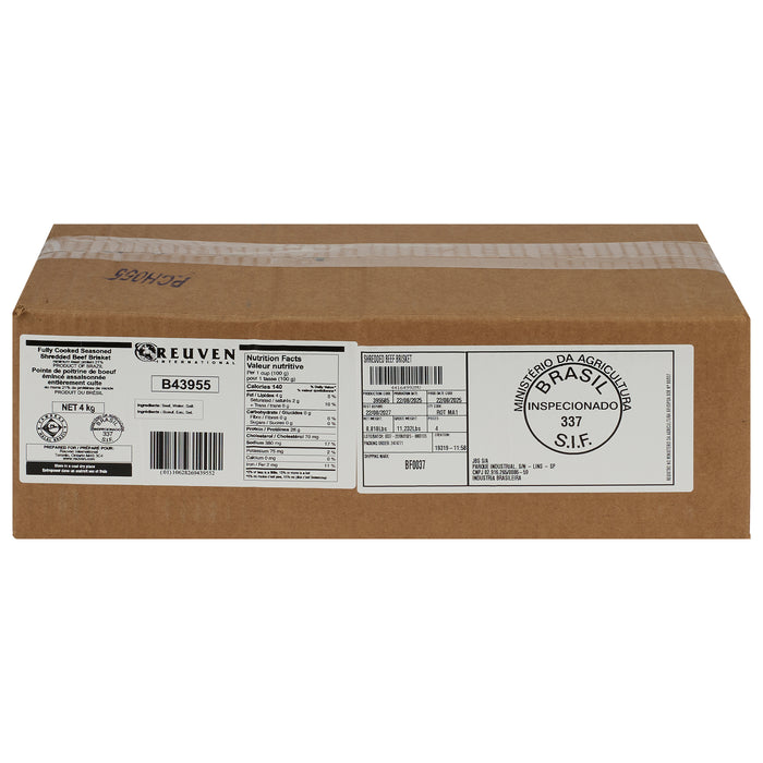 Reuven Fully Cooked Seasoned Shredded Beef Brisket
