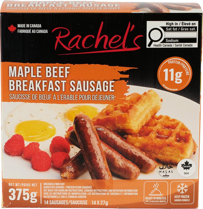 Frozen - Rachels - Breakfast Sausage Maple -375 Gm X 12 - Halal