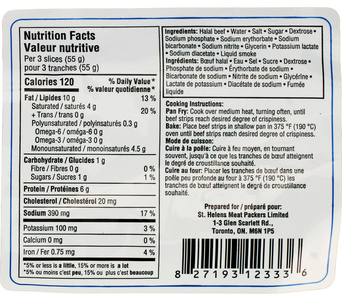 Fresh - Rachels - Beef Breakfast Strips (300 Gm X 18) - Halal