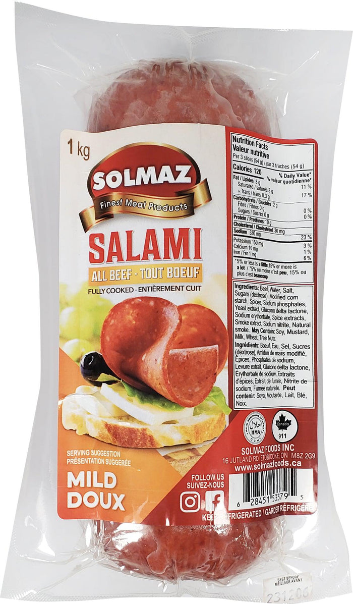 Fresh Deli - Solmaz - Cooked - Beef Salami - Mild - Halal