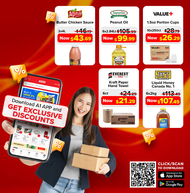 Download the A1 Cash and Carry App for Exclusive Weekly Deals
