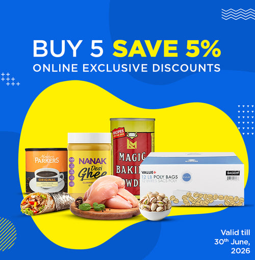A1 Cash and Carry Monthly Online Exclusive: Buy 5 Save 5% Deals