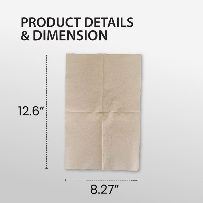 Mayfair - 1 ply Interfold Napkins 1/4 Fold - Kraft - INAP01K