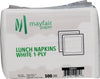 Mayfair - 1 Ply Lunch Napkins 1/4 Fold - White - LNAP01