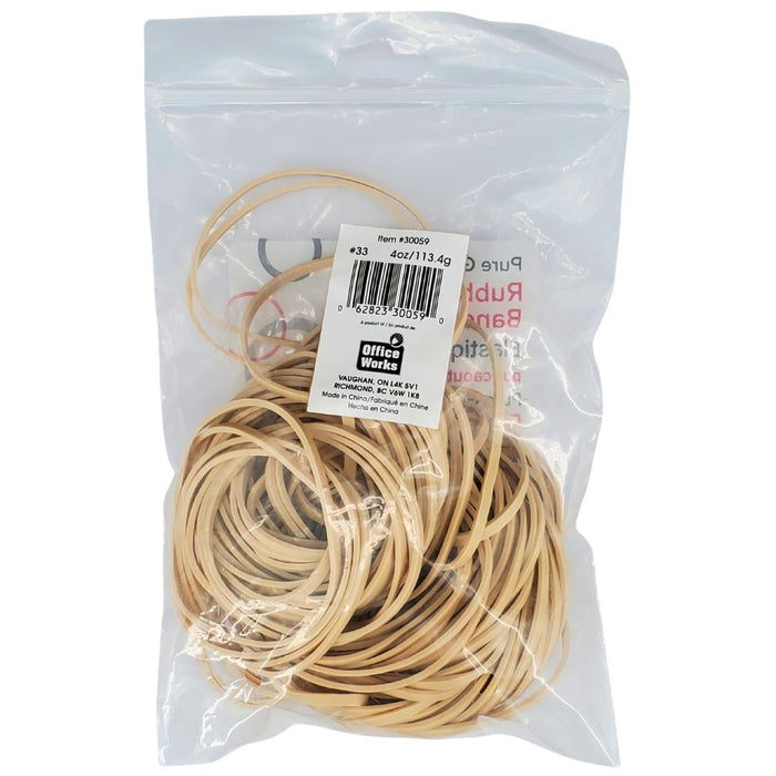 O.WKs. #33 Rubber Bands - 4oz
